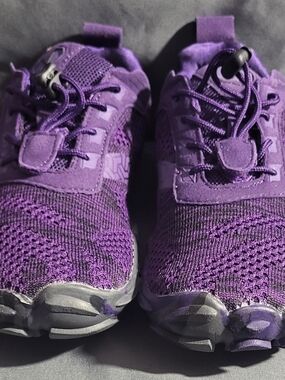 Purple Knit Athletic Sneakers